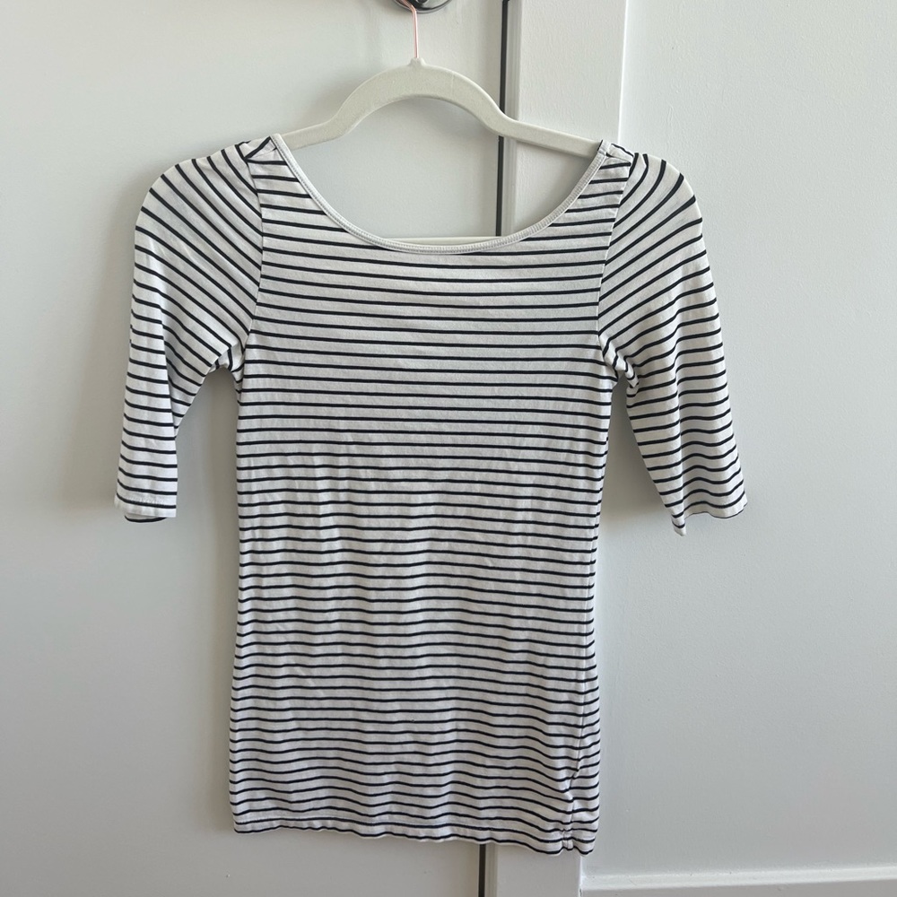 Talula Babaton striped shirt 3/4 sleeve